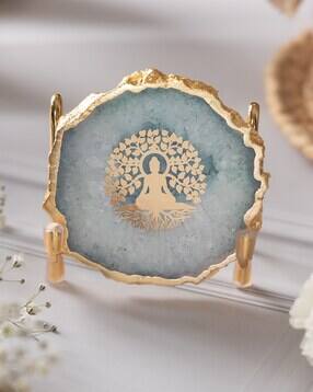 homearte india Buddha Tree Turquoise Agate Showpiece with Metal Stand  -picture-16