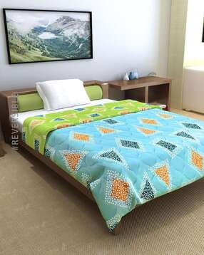 Printed Reversible Single Bed Comforter 120GSM-image-41