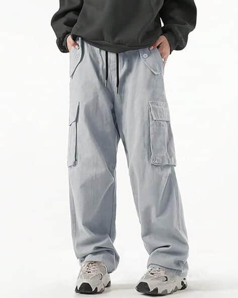 POSHAX Men Relaxed Fit Cargo Pants with Insert Pockets