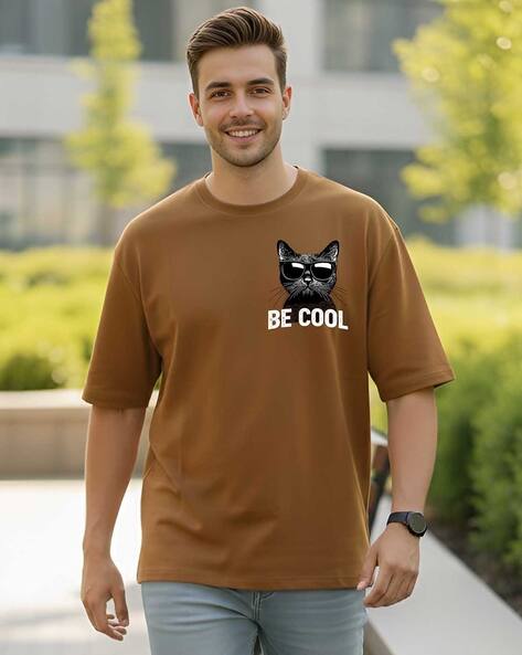 SYMBLANCE Men Oversized Fit Cotton T-Shirt