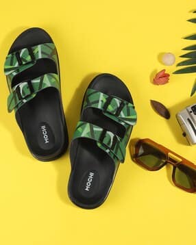 Women Printed Slides with Adjustable Buckle Straps-image-4
