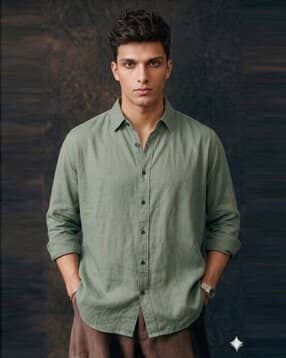 Men Regular Fit Shirt with Full Sleeves-image-35