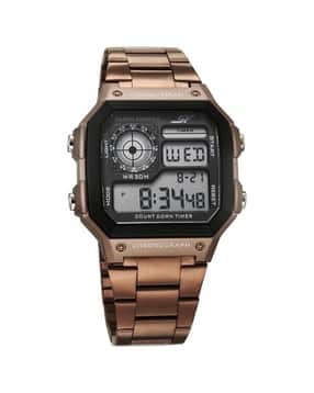 sonata Unisex Water-Resistant Chronograph Watch-NU77134PM05W-picture-53