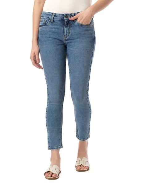 INKD Women Mid-Rise Slim Jeans
