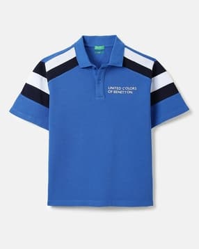 united colors of benetton Boys Colourblocked Boxy Fit Polo T-Shirt-picture-46