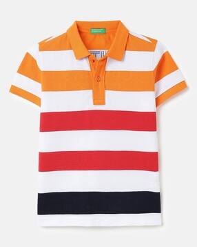 united colors of benetton Boys Striped Regular Fit Polo T-Shirt-picture-12