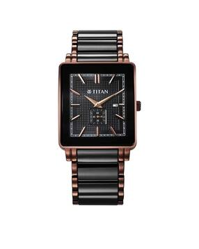 titan Men Analogue Watch with Metallic Strap-NU90013KD06-picture-3