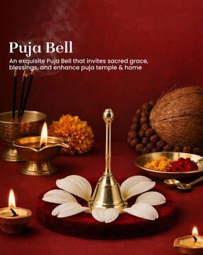 habere india Brass Pooja Bell for Mandir -picture-22