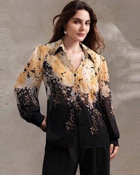 indie picks Floral Print Relaxed Fit Shirt-picture-38