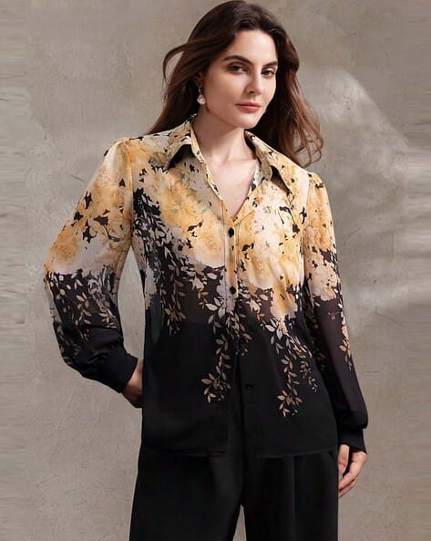 Indie Picks Floral Print Relaxed Fit Shirt