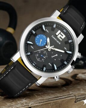 Men Analogue Watch with Leather Strap-NU3227SL01-image-37