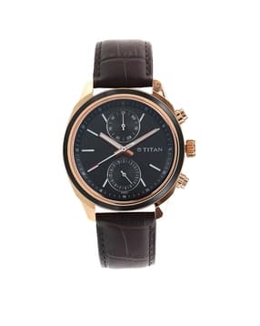 Analogue Watch with Leather Strap-NU1733KL03-image-23