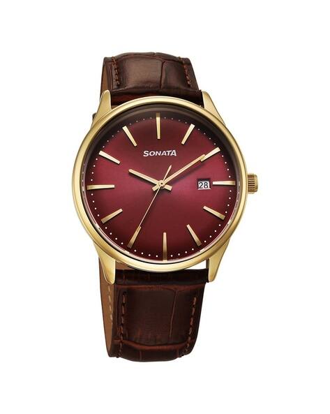 SONATA Men Round Dial Analogue Watch-NU77166YL02