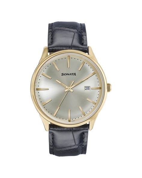 SONATA Men Round Dial Analogue Watch-NU77166YL01