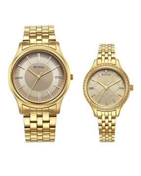 titan His & Her Couple Analogue Watch Set-NU18242712YM01-picture-10