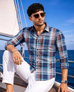 alpha tribe Men Checked Regular Fit Shirt-picture-48