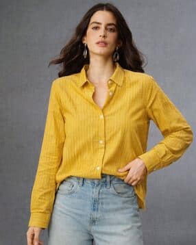 indie picks Striped Relaxed Fit Cotton Shirt-picture-19