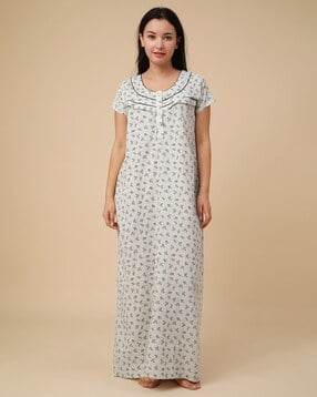 limeroad Women Floral Print Round-Neck Nightie-picture-45