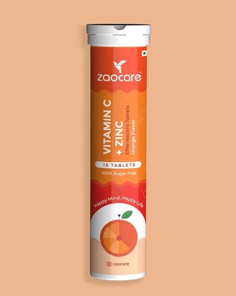 Zaocare Women Vitamin C & Zinc Effervescent Tablets - 15 Tablets