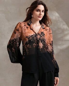 indie picks Floral Print Relaxed Fit Shirt-picture-47