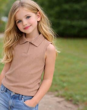 ninas Girls Ribbed Regular Fit Top-picture-21
