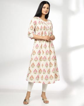 avaasa mix n' match Women Floral Print Flared Kurta-picture-21