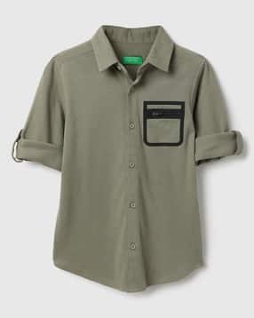 united colors of benetton Boys Regular Fit Cotton Shirt-picture-48