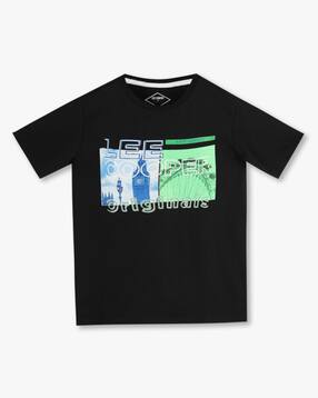 lee cooper Boys Brand Print Regular Fit Round-Neck T-Shirt-picture-14