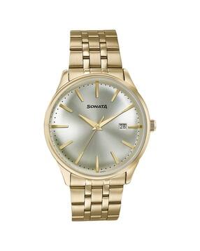 sonata Men Stainless Steel Strap Analogue Watch-NU77166YM01-picture-41