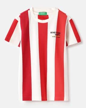 united colors of benetton Vertical Dbl Tuck Piq T-Shirt with Hd Print-picture-50