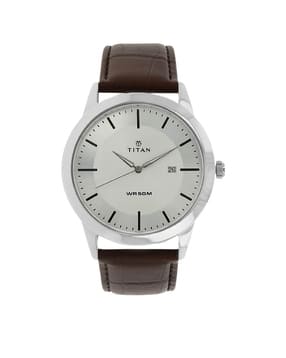 Analogue Watch with Leather Strap-NU1584SL03-image-25