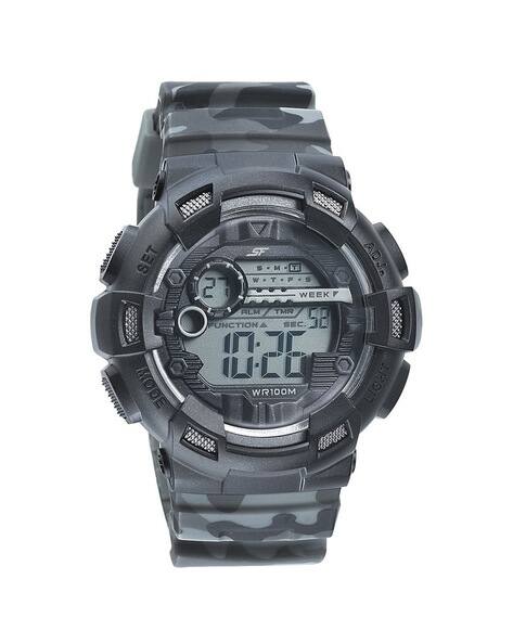 SONATA Men Digital Watch with Tang Buckle-NU77053PP07