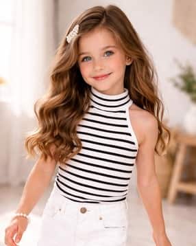 ninas Girls Striped Slim Fit High-Neck Top-picture-6