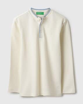 united colors of benetton Regular Fit Henley Waffle Knit T-Shirt-picture-38