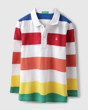united colors of benetton Regular Fit Polo-Neck Striped T-Shirt-picture-52