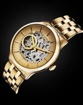 Analogue Watch with Stainless Steel Strap-NU90140YM01-image-35