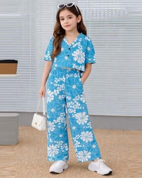 Girls Floral Pants with Top-image-21