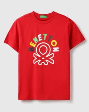united colors of benetton Boys Logo Print Regular Fit Round-Neck T-Shirt-picture-18