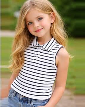 ninas Girls Striped Regular Fit Top-picture-32