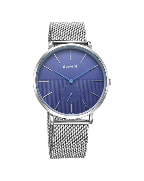 SONATA Men Stainless Steel Analogue Watch-NU77150SM04