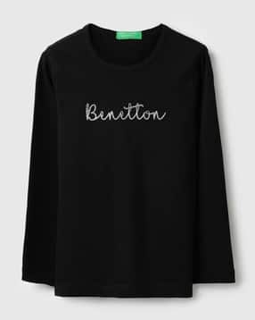 united colors of benetton Regular Fit Round-Neck Typography High- Density T-Shirt-picture-17