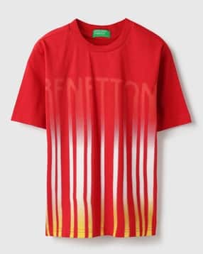 united colors of benetton Boys Logo Print Relaxed Fit Round-Neck T-Shirt-picture-53