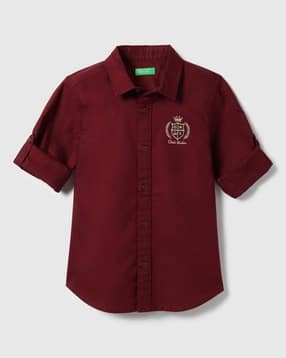 united colors of benetton Boys Embroidered Regular Fit Shirt-picture-27