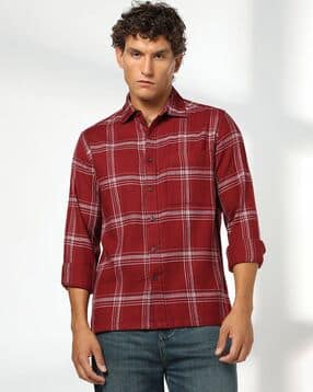 dnmx Men Checked Regular Fit Shirt-picture-19