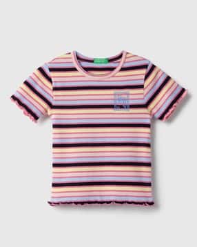 united colors of benetton Regular Fit Round-Neck Striped Rib Top-picture-12