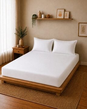 linen home 200 TC Double-Size Bedsheet with Pillow Covers-picture-44