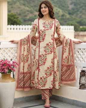 kiana house of fashion Women Printed 3-Piece Straight Kurta Set-picture-16