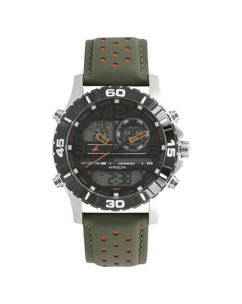 FASTRACK Men Analogue-Digital Watch with Leather Strap-NU38035SL03