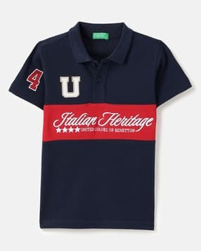 Boys Embroidered Regular Fit Polo T-Shirt-image-41