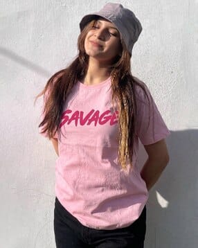 fabflee x ag Women Relaxed Fit Cotton T-Shirt-picture-17